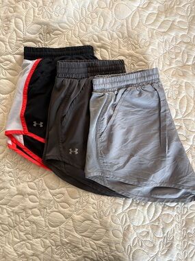 Under Armour Women’s Athletic Shorts - Black, Gray & Red